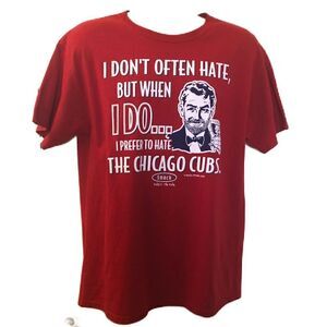 Chicago Cubs St. Louis Cardinals Baseball MLB Smack Apparel Graphic Tee Red Mens